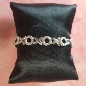 Sterling Silver XO Hugs Kisses Bracelet